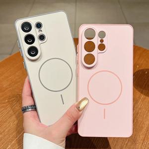 삼성 갤럭시 S26 S25 S24 S23 S22 울트라 S25 엣지 S25 S24 FE A37 A56 A17 A55 A26 5G A36 A35용 마그네틱 TPU 폰 케이스 PC 커버