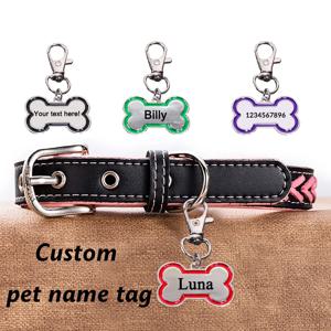 맞춤 이름 강아지 목걸이 태그, 개인 맞춤 이름 애완동물 ID 태그, 레이저 각인 번호, 분실 방지 펜던트, 맞춤 이름 강아지 태그