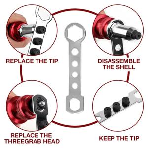 전동 리벳건 업그레이드 2.4mm-4.8mm 리벳팅 어댑터 삽입형 무선 드릴 알루미늄 리벳 너트 리베터 삽입형 네일 파워툴