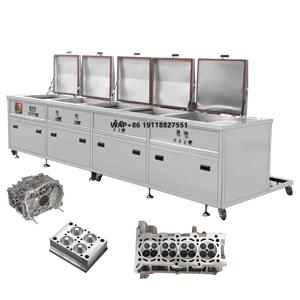 대용량 400L 5탱크 건식 건조기 전기 산업용 초음파 세척기 80kHz 딥클린 린스 버블링 스프레이 오일 제거용 신제품