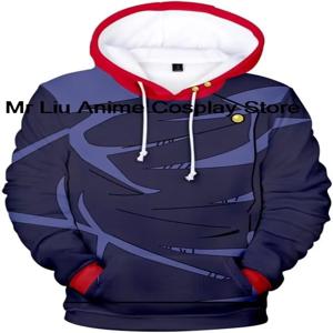 유지 이타도리 후드티 성인 애니메이션 코스프레 의상 료멘 스쿠나 3D 프린팅 스웨터 풀오버 스웻셔츠