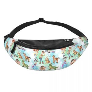 맞춤형 T-Toy 만화 S-Story 패니 백 크로스바디 허리 팩 남녀 여행 하이킹 폰 머니 파우치