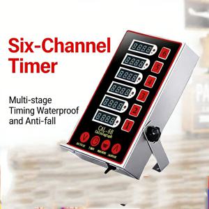 산업용 타이머, 주방 및 버거 가게용 4채널 타이머, 도매용 6채널 스톱워치 및 알람 타이머