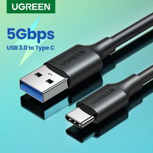 UGREEN USB C 케이블 5Gbps USB3.0 A to USB C 아이폰 17 16 15 아이패드 삼성 S25 S24 스위치 M2 SSD NVME USB3.0 데이터 18W 케이블