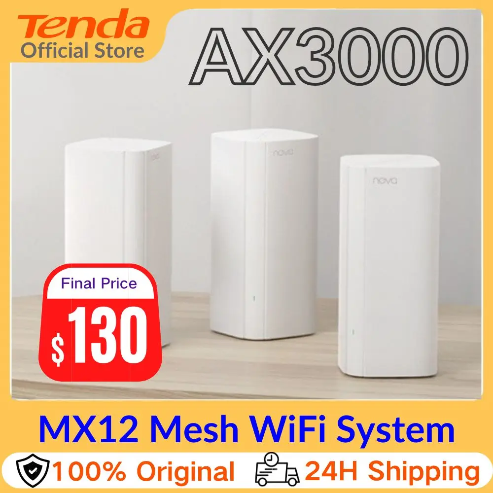 텐다 AX3000 WiFi6 메쉬 시스템 EX/MX12 무선 라우터 Wi-Fi6 메쉬 와이파이 라우터 최대 7000 평방피트 와이파이 확장기 WIFI 6 메쉬