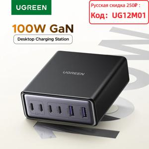 UGREEN 100W 65W GaN 충전기 6 in 1 데스크탑 노트북 고속 충전기 아이폰17 16 15 프로 맥스 샤오미 삼성 태블릿 맥북 에어 아이패드용