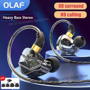 OLAF 3.5mm 잭 유형 C 플러그 유선 헤드폰 HIFI베이스 이어폰 이어폰 형 헤드셋 게이머 Xiaomi Huawei Samsung 용 핸즈프리 이어 버드