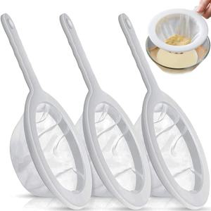 100/200/400 메쉬 빨 수있는 나일론 울트라 파인 필터 메쉬 스트레이너 스푼 체 두유 주스 커피 차 필터 주방 소쿠리