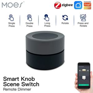 MOES Tuya ZigBee 스마트 노브 스위치 무선 장면 스위치 버튼 컨트롤러 배터리 구동 자동화 시나리오 스마트 라이프 앱
