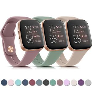 Fitbit Versa Versa 2/Versa 3/Versa 4용 실리콘 시계 밴드 Fitbit Versa Lite/Sense/Sense2 밴드 corre용 스트랩 스포츠 손목 밴드