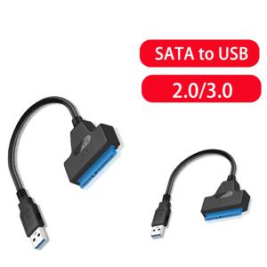 USB 3.0 SATA 케이블 어댑터 최대 6Gbps 확장 컴퓨터 케이블 커넥터, 2.5인치 외장 SSD HDD 하드 드라이브 USB 지원