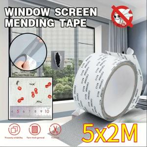 1ps 적용하기 쉬운 방수 창 스크린 수리 테이프 - 벌레 방지 자체 접착 메쉬 패치로 모기를 차단하세요.
