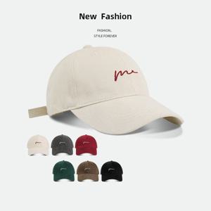 레트로 편지 수 놓은 야구 모자 큰 머리 오리 혀 모자 여름 야외 스포츠 남자 여자 조정 가능한 모자 힙합 모자