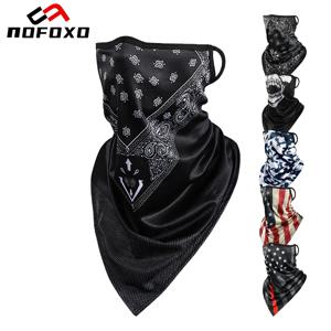 NOFOXO 얼음 실크 Headscarf 교수형 귀 통기성 빠른 건조 삼각형 스카프 두건 야외 사이클링 낚시 하이킹