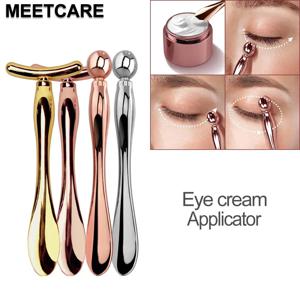 2in 1 페이스 아이 마사지 스틱 아이 크림 애플리케이터 안티 링클 다크 서클 페이셜 리프팅 믹싱 주걱 스쿠프 미니 스푼