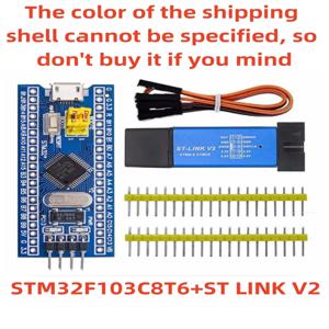 오리지널 ST-LINK V2 시뮬레이터 다운로드 프로그래머, STM32F103C8T6, STM32 최소 시스템 개발 보드, STM32F401 / 411