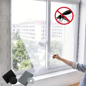 DIY 자체 접착 실내 곤충 플라이 모기 창 스크린 커튼 모기 방충망 도어 모기 방지 그물 창 메쉬 버그 네트