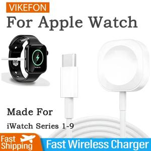 IWatch 9/8/7/6/5/SE 용 USB 유형 C 자기 무선 충전기 Apple Watch Series Ultra 용 USB C 휴대용 고속 충전 스테이션