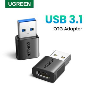 UGREEN USB 3.1 C타입 OTG 어댑터, USB A 수-USB C 암 케이블 컨버터, 맥북 삼성 S10 화웨이 USB-C타입 OTG