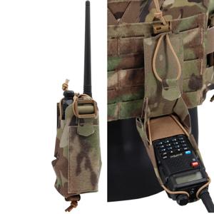 전술 Gridlok 라디오 주머니 BAOFENG/POFUNG UV5R UV82 워키 토키 가방 사냥 Airsoft 용 Molle 인터콤 주머니