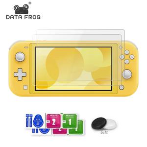 스위치 라이트용 DATA FROG 강화 유리 화면 보호기, HD 투명 긁힘 방지 보호 필름