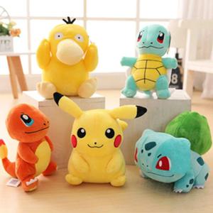20CM 포켓몬 봉제 인형 피카추 어린이를위한 인형 장난감 Charmander Squirtle Bulbasaur Jigglypuff Eevee Snorlax Lapras Kids