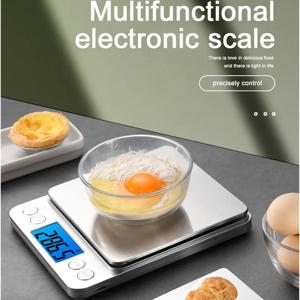 스테인레스 스틸 주방 규모 전자 규모 그램 규모 베이킹 규모 고정밀 0.01g 정확한 균형 작은 음식 규모