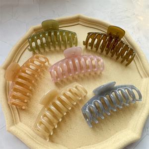 한국 여자 여자 플라스틱 머리 발톱 헤어 클립 모자를 쓰고 있죠 대형 머리핀 크랩 자용 패션 장식 헤어 액세서리