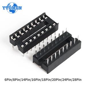 10PCS IC 시트 DIP IC 소켓 어댑터 솔더 DIY 소켓 6핀 8핀 14핀 16핀 18핀 20핀 24핀 28핀