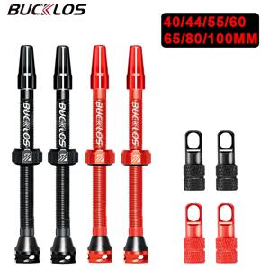 BUCKLOS 40/44/55/60/65/80/100mm 튜브리스 밸브 Presta MTB 도로 자전거 타이어 젖꼭지 CNC 알루미늄 합금 산악 자전거 밸브 튜브리스