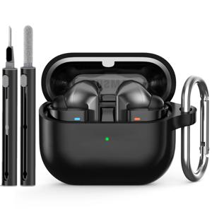 삼성 버드 3/갤럭시 버즈3 프로 케이스(클리닝 키트 포함) 갤럭시 버즈 3 버즈 3Pro(키체인 포함)용 실리콘 보호 커버