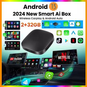 2+32G Ai Box 안드로이드 13 무선 안드로이드 자동 및 CarPlay 스마트 TV 박스 지원 Youtube Netflix 자동차 액세서리 지능형 시스템