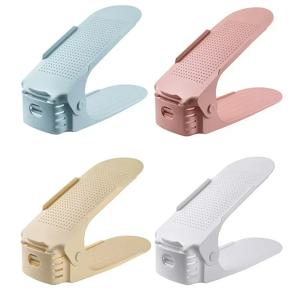 10개입 신발 스태커 조절 가능한 신발 슬롯 정리함 신발 슬롯 공간 절약형 이중 데크 랙 홀더 옷장 정리용 핫