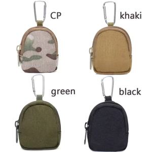 전술 EDC 파우치 키 지갑 홀더 남자 동전 지갑 파우치 가방 키 체인 지퍼 포켓 야외 키 가방