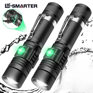 야외 전술 줌 캠핑 방수 플래시 라이트 알루미늄 합금 휴대용 토치 강력한 LED 손전등 USB 충전식