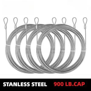 2M 304 스테인레스 스틸 와이어 캐노피 로프 낚시 리프팅 케이블 빨랫줄 직경 2mm 그늘막 천막 녹방지 키트