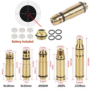 전술 레드 도트 레이저 훈련 보어 조준기, 건식 발사 레이저 트레이너 카트리지, 9mm, 9x9mm, 380ACP, 40S & W, 223Rem
