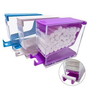 치과 목화 롤 디스펜서 홀더 프레스 유형 상자 홀더 치과 면봉 보관 상자 치과 주최자 액세서리 실험실 용품