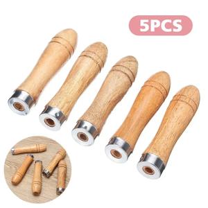 5개/세트 교체용 나무 파일 손잡이 길이 9cm, 구멍 있음, 금속 파일, 나무 래스프, 스크류드라이버, 핸드 드릴과 호환 가능