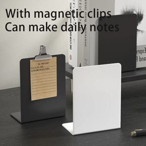 북엔드 6쌍, 흰색 금속 북엔드, 선반용 북엔드, 무거운 책용 북스토퍼, 홈 오피스용 북 디바이더