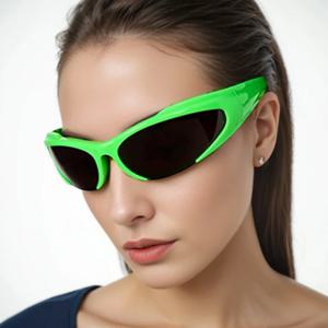 새로운 Y2K 스포츠 펑크 선글라스 여성 디자이너 스퀘어 고글 남성 럭셔리 브랜드 선글라스 다채로운 거울 패션 안경