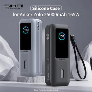 Anker Zolo용 실리콘 케이스, 보조배터리 휴대용 충전기 보호 케이스, 여행 운반 케이스, TF/SIM 보관 가방, 25000mAh, 165W