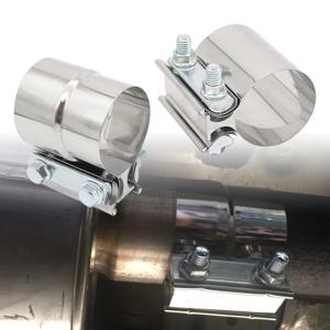 51 57 63 76mm 배기 머플러 클램프 스테인리스 스틸 버트 조인트 2 2.25 2.5 3.0인치 슬리브 촉매 변환기 배기 밴드 클램프