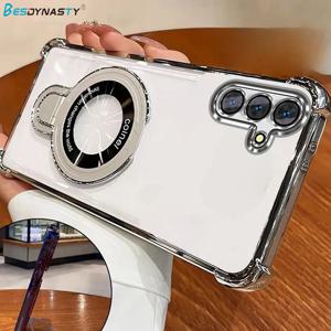 충격 방지 도금 마그네틱 브래킷 (삼성 갤럭시 A57 A37 A16 A26 A36 A56 A17 A06 A15 A25 A35 A55 A14용 Magsafe 케이스)