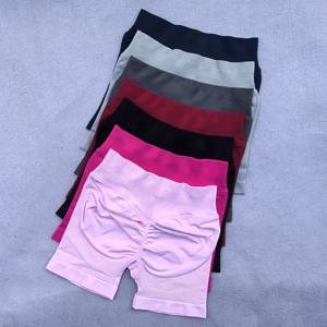 반바지 여성 원활한 요가 반바지 스크런치 엉덩이 체육관 반바지 운동 낮은 허리 짧은 레깅스 부티 스트레치 러닝 반바지