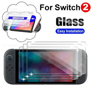 닌텐도 스위치 2 콘솔 화면 보호기 자동 정렬 프레임 강화 유리 보호 필름 스위치 2 액세서리용