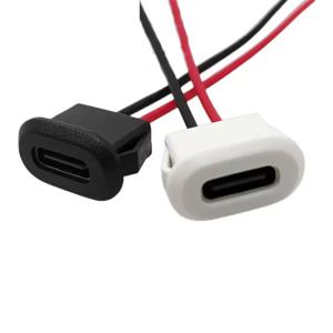 1~10PCS USB Type-C USB 커넥터 직접 압축 암 베이스 암 소켓 용접 와이어가 있는 충전 인터페이스