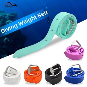 316 스테인레스 스틸 버클이있는 프리 다이빙 실리콘 웨이트 벨트 조정 가능한 리드 블록 내 하중 스쿠버 다이빙 벨트 액세서리