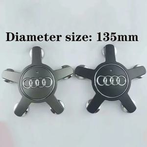 4개입 135mm 자동차 스타일링 휠 센터 캡 허브 커버 배지 4F0601165 4F0601165N 볼보 아우디 A3 A4 A5 A6 A7 A8 S4 S6 액세서리용