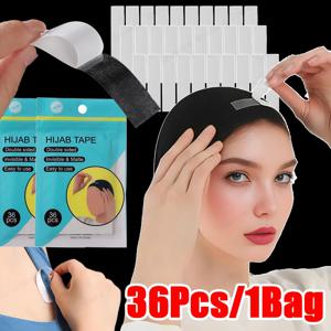 논슬립 바디 테이프 36개 양면 투명 접착제 무슬림 스카프 드레스 히잡 수영복 방수 테이프